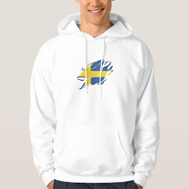 Sweden Flag Inside Me,Sverige inside Claw Mark Hoodie (Front)
