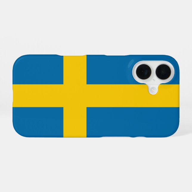 Sweden Flag iPhone Case (Back Horizontal)