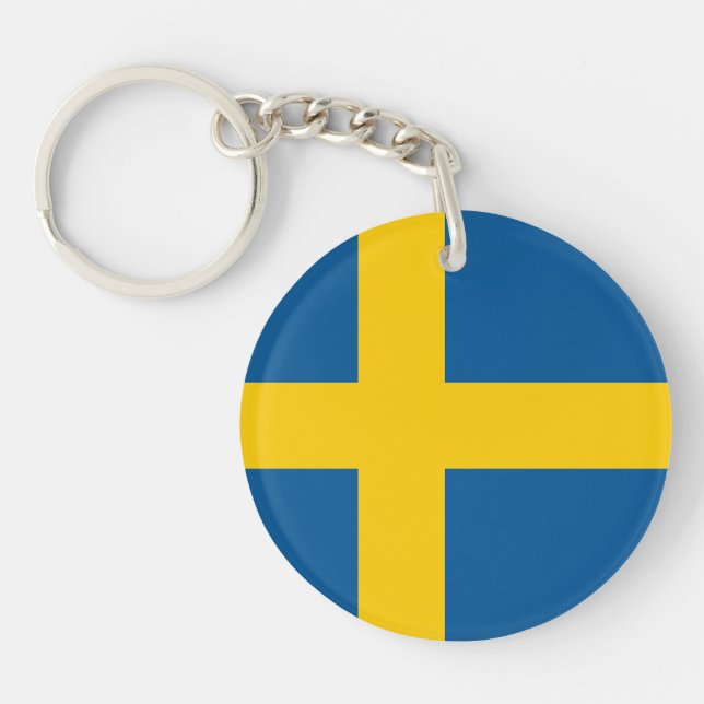Sweden Flag Keychain (Front)