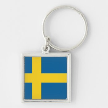 Sweden Flag Keychain by flagart at Zazzle