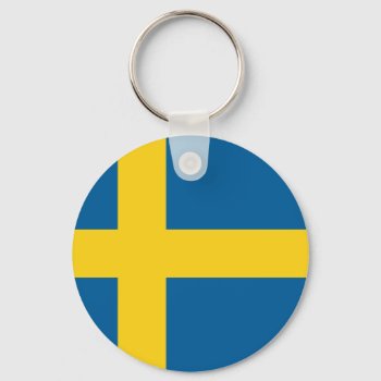 Sweden Flag Keychain by flagart at Zazzle