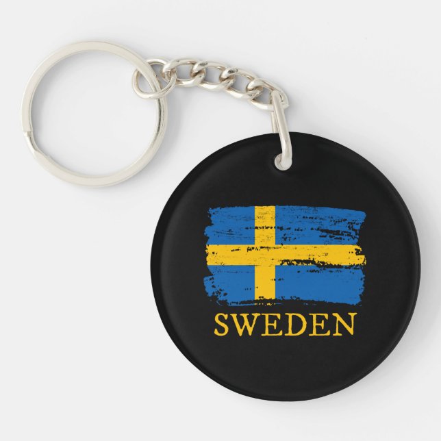 Sweden Flag Keychain (Front)