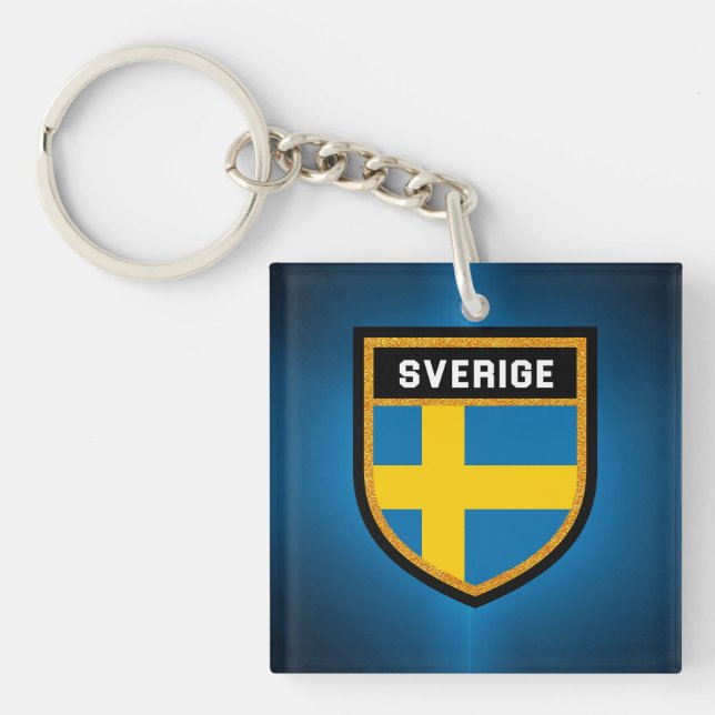 Sweden Flag Keychain (Front)