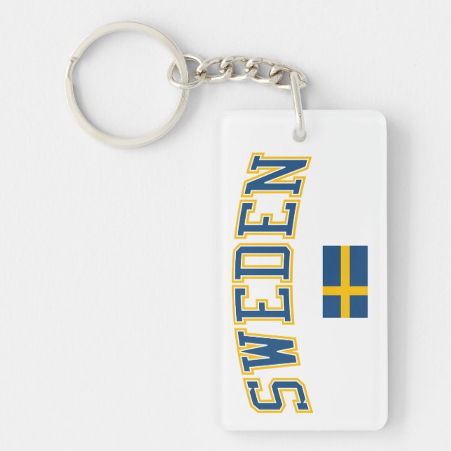 Sweden + Flag Keychain (Front)
