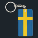 Sweden Flag Keychain<br><div class="desc">Sweden Flag Feel free to modify the design according to your own preferences. You may change the design location, orientation, background colors and size. Also, you may add your own text, or slogan set its font, location and size, all in order to create the ultimate personal gift for you and...</div>