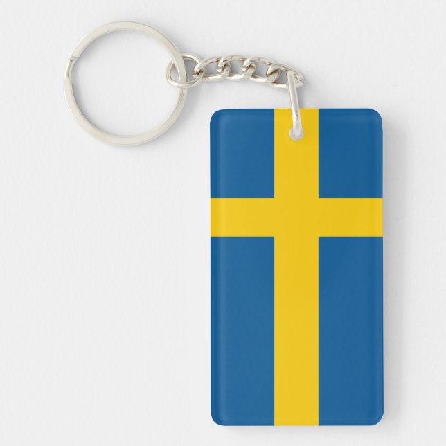 Sweden Flag Keychain (Front)