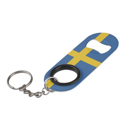 Sweden flag keychain bottle opener