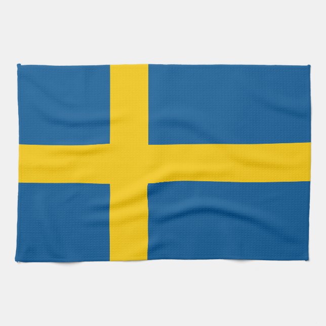 Sweden Flag Kitchen Towel (Horizontal)
