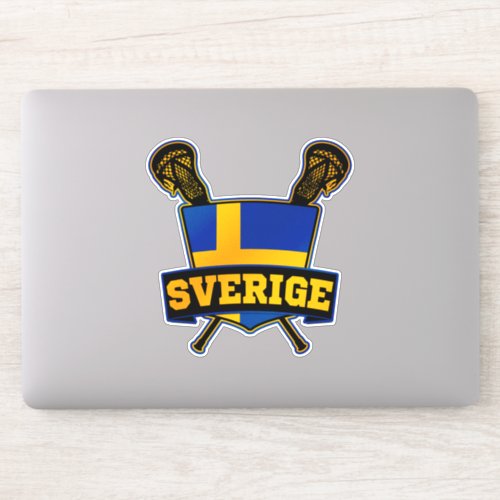 Sweden Flag Lacrosse Logo Sticker