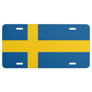 Sweden Flag License Plate