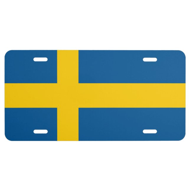 Sweden Flag License Plate (Front)