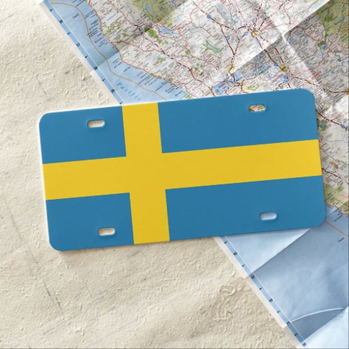 Sweden Flag License Plate