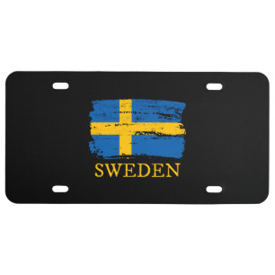 Sweden Flag License Plate