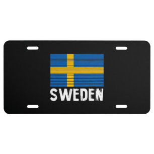 Sweden Flag License Plate