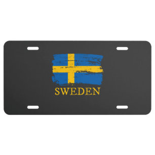 Sweden Flag License Plate