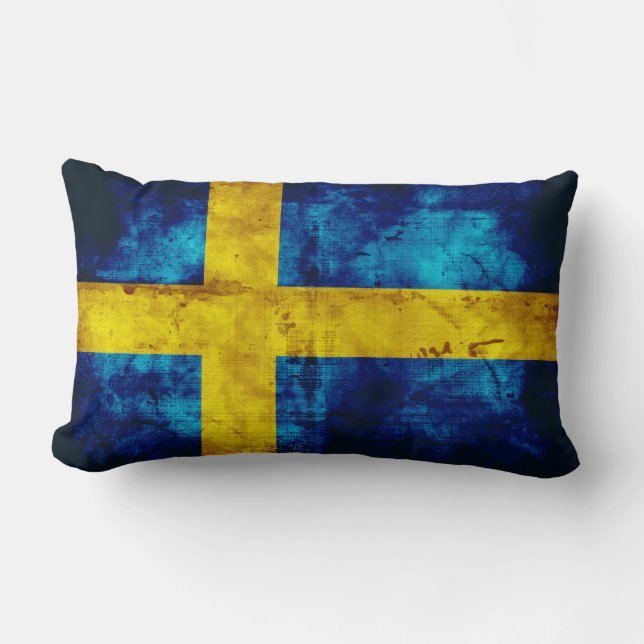 Sweden Flag Lumbar Pillow (Front)