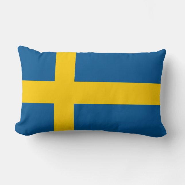 Sweden Flag Lumbar Pillow (Front)