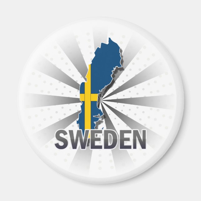 Sweden Flag Map 2.0 Magnet (Front)