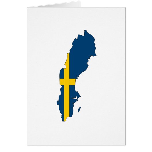Sweden flag map cards (Front)