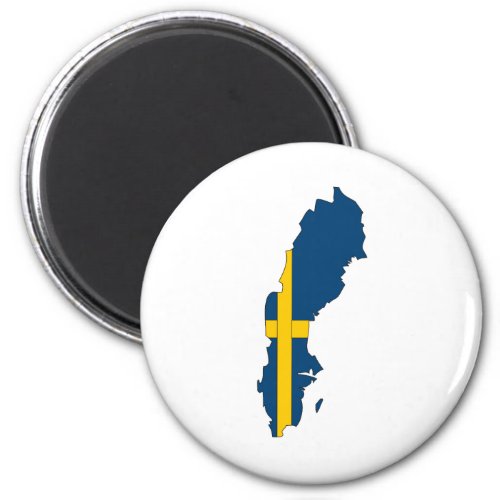 Sweden Flag Map full size Magnet