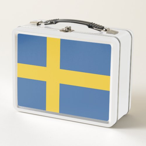 Sweden flag metal lunch box