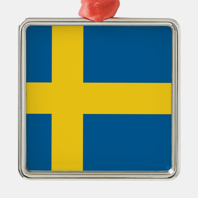 sweden flag metal ornament (Front)