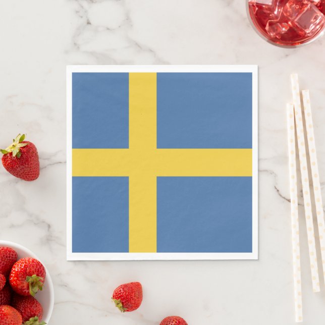 Sweden flag napkins (Insitu)