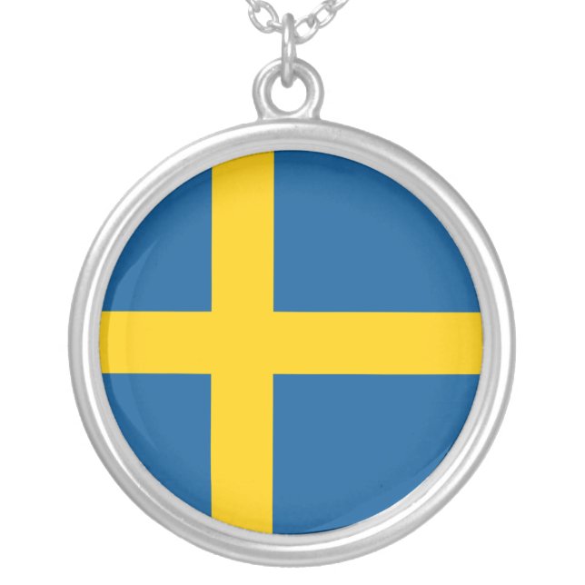 Sweden Flag Necklace (Front)