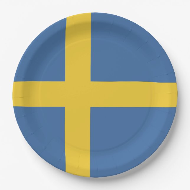 Sweden flag paper plates (Front)