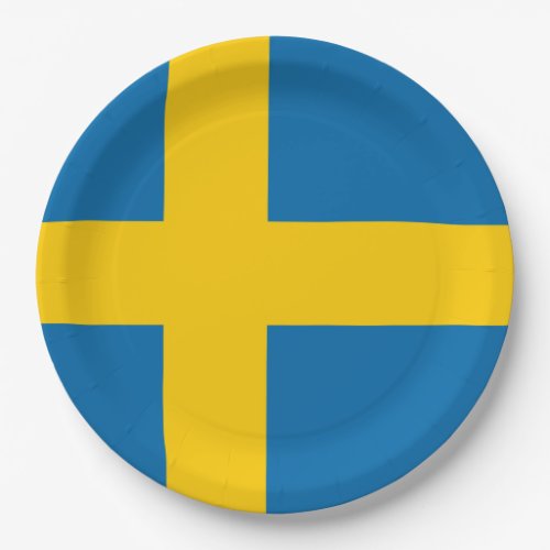 Sweden flag paper plates