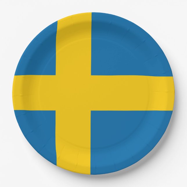 Sweden flag paper plates (Front)
