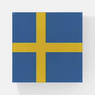 Sweden flag paperweight