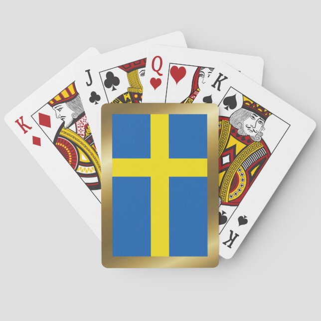 Sweden Flag Playing Cards (Back)