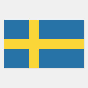 sweden flag rectangular sticker