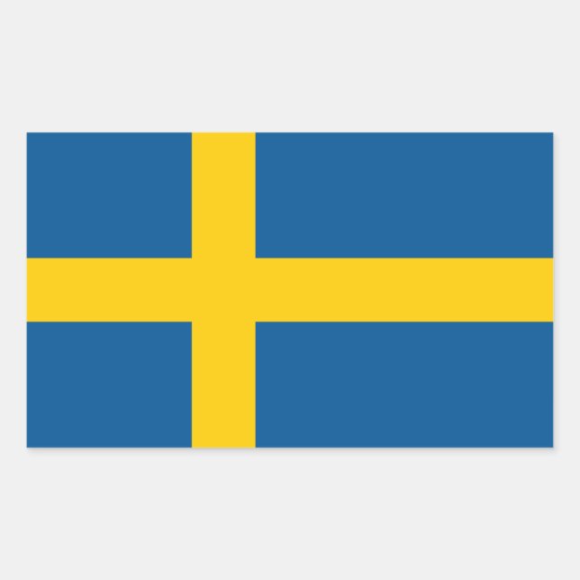 Sweden Flag Rectangular Sticker (Front)