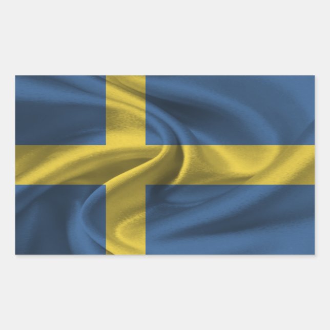 Sweden Flag Rectangular Sticker (Front)