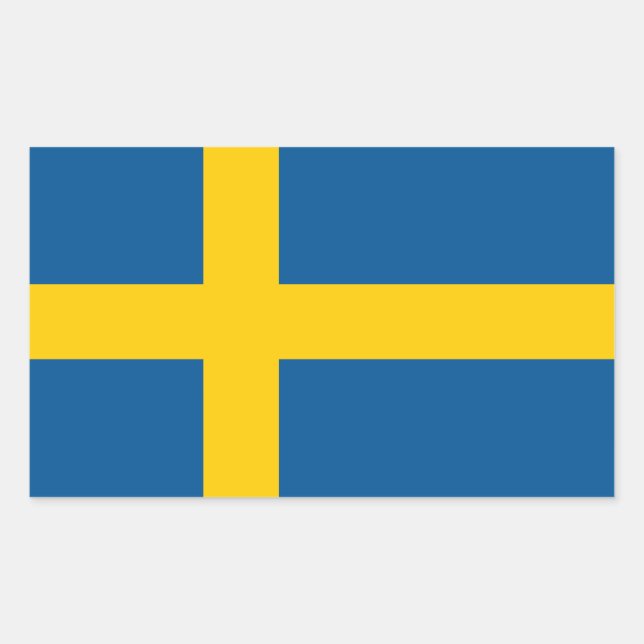 Sweden Flag Rectangular Sticker (Front)