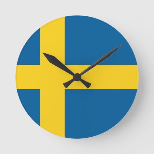 sweden flag round clock