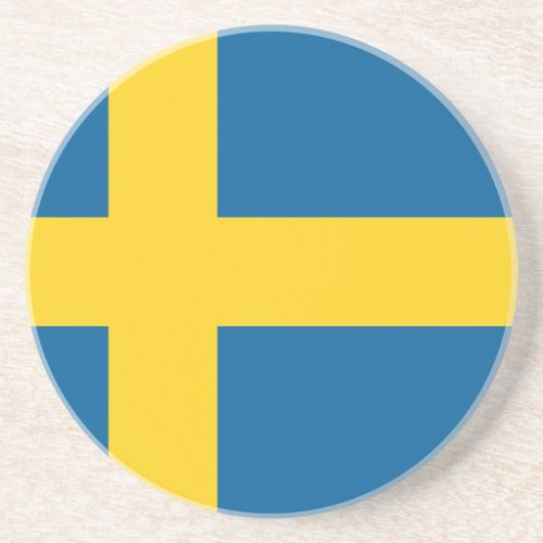 sweden flag sandstone coaster