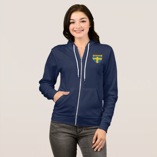 Sweden Flag Shield Hoodie