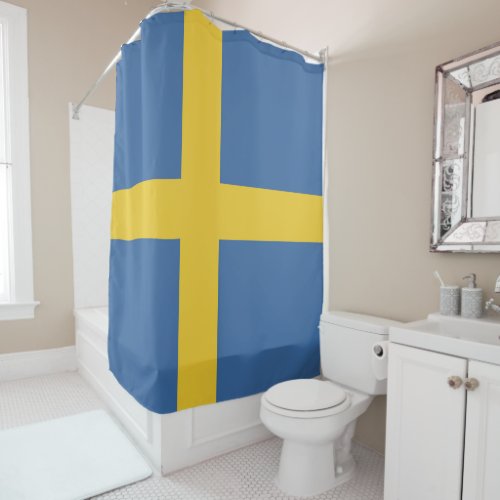 Sweden flag shower curtain