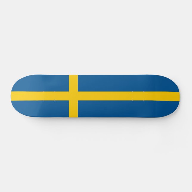 Sweden Flag Skateboard (Horz)