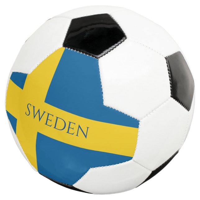 sweden flag soccer ball (Three Quarter)