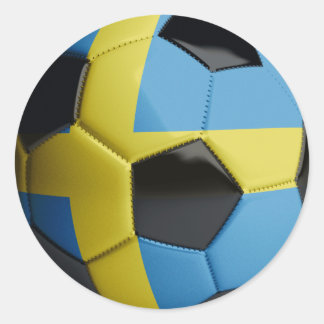 Sweden flag Soccer Ball Classic Round Sticker