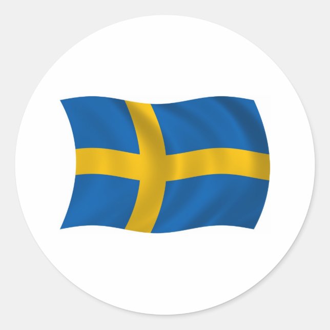 Sweden Flag Sticker (Front)