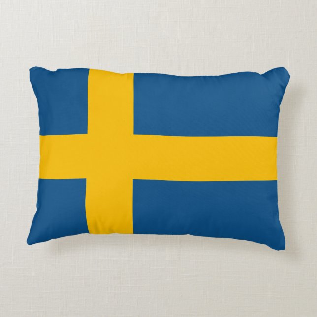 Sweden flag Swedish Accent Pillow (Back)