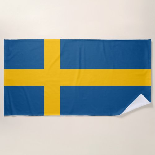 Sweden flag Swedish Beach Towel