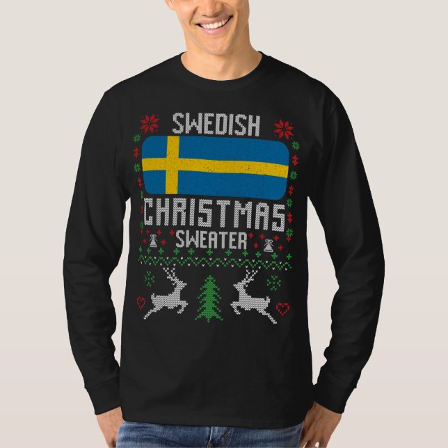 Sweden Flag Swedish Christmas Sweater (Front)