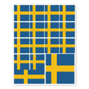 Sweden flag Swedish Temporary Tattoos