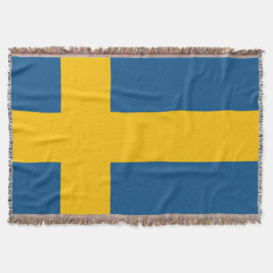 Sweden flag Swedish Throw Blanket